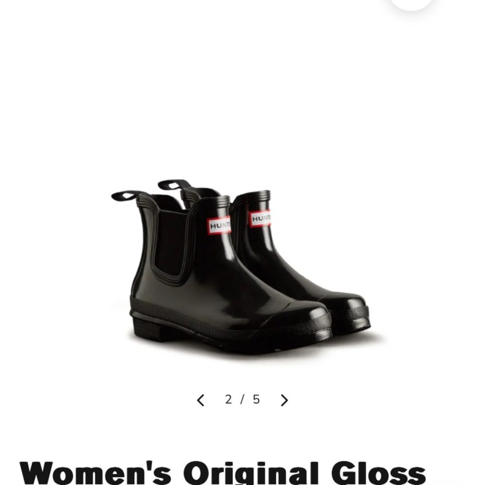 Hunter Black Gloss Winter Rain Boots